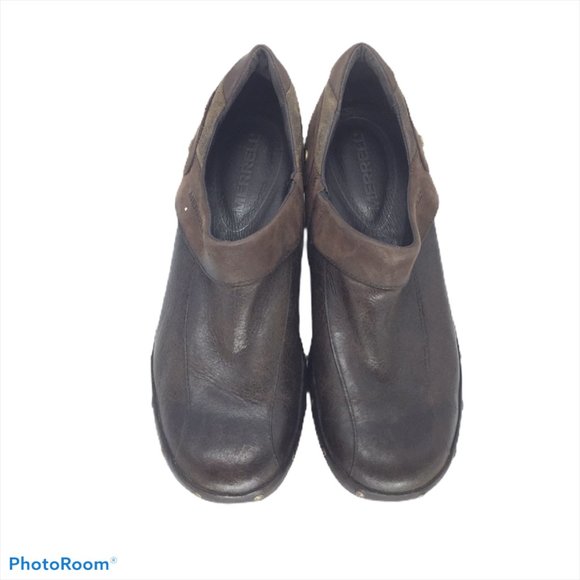 MERRELL 9.5M Ankle Shoe Brown Leather - Picture 2 of 10